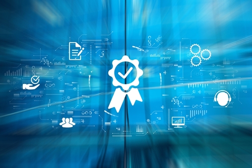 Concept,Data,Quality,Management.,Graphic,Icons,On,An,Abstract,Background